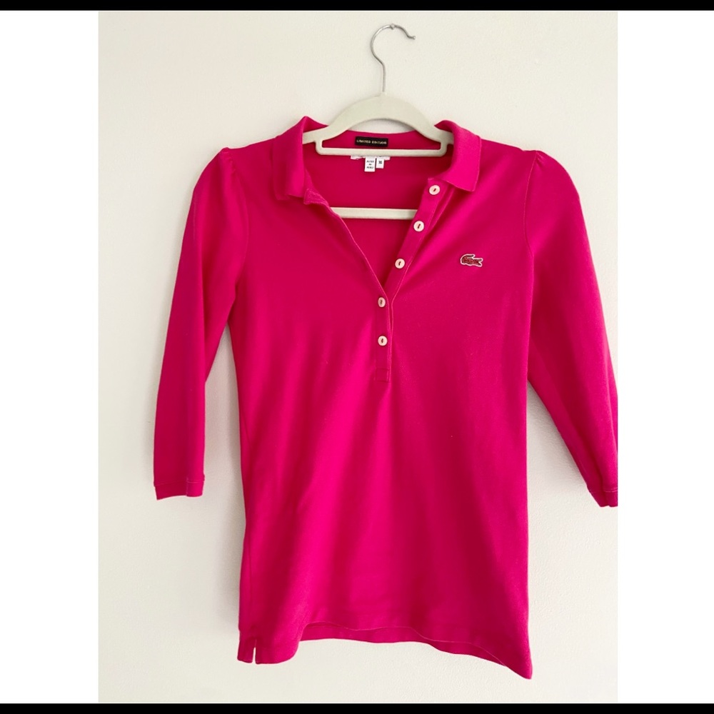 Lacoste polo in hot pink